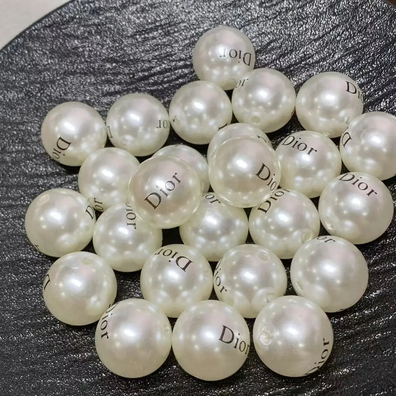 FS4284-About 16mm DR Pearl Looking Acrylic Beads Zoe DIY Wholesale