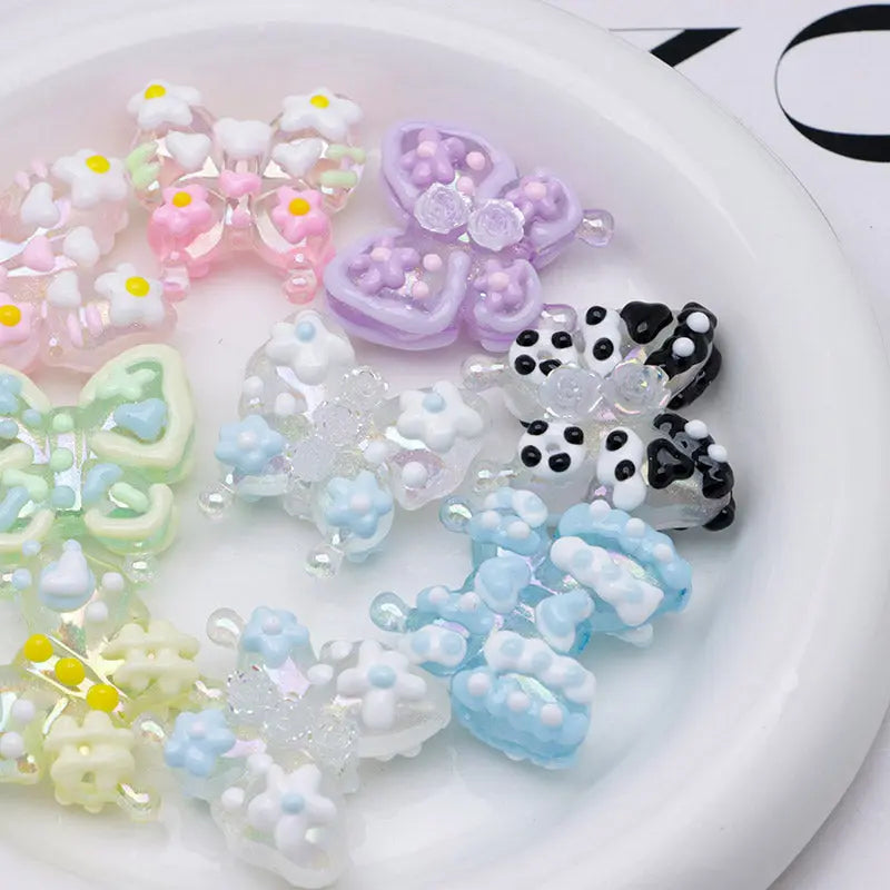 FS4300- Hand-Painted Butterflies Luminous Glow-In-The-Dark For Keychain Beadable Pens Making Zoe's DIY Shop