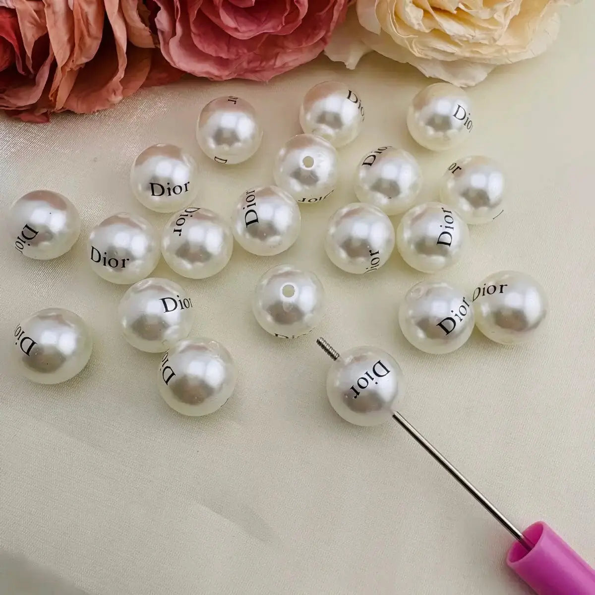 FS4311-About 18mm DR Pearl Looking Acrylic Beads Zoe DIY Wholesale