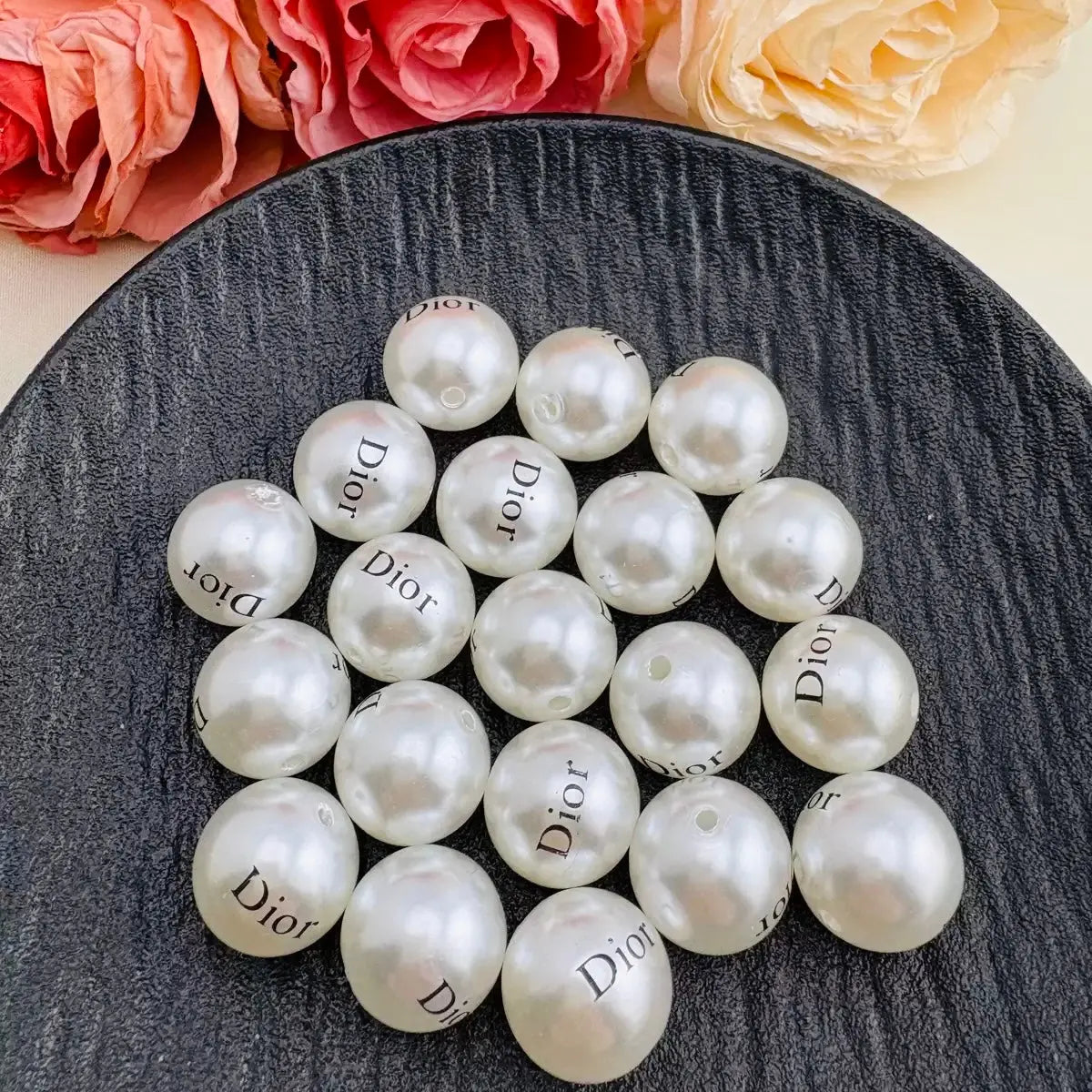 FS4311-About 18mm DR Pearl Looking Acrylic Beads Zoe DIY Wholesale