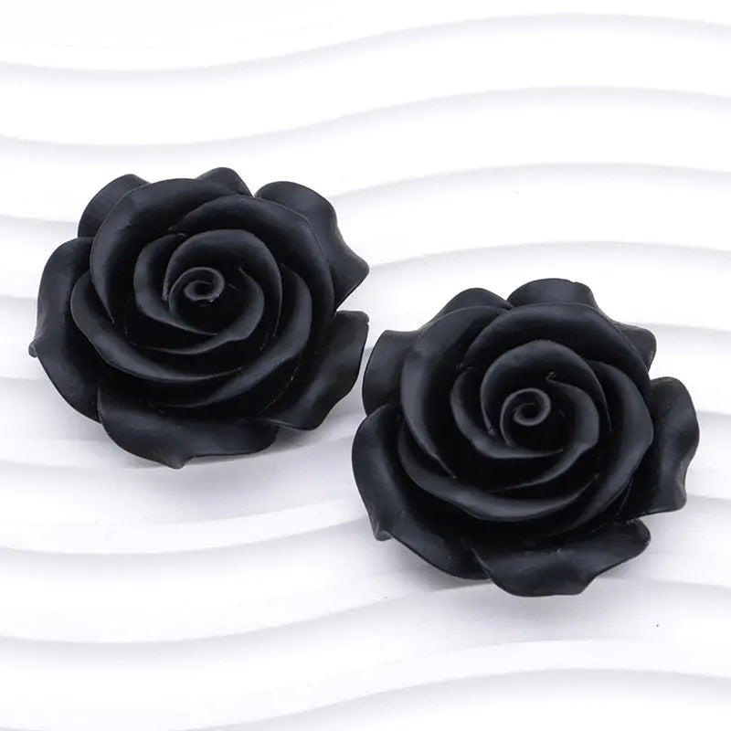 FS4355- 44Mm Black Rose Flower Patch Rose Rose Zoe's DIY Shop