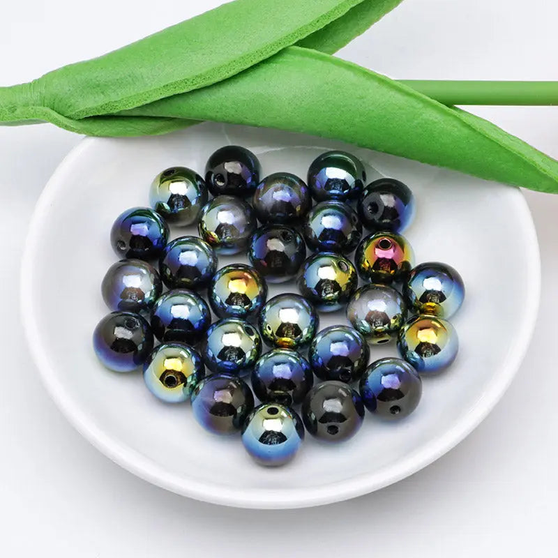 FS4465- 12mm Uv Black Cat Eye Beads Fit For Pen Zoe's DIY Shop