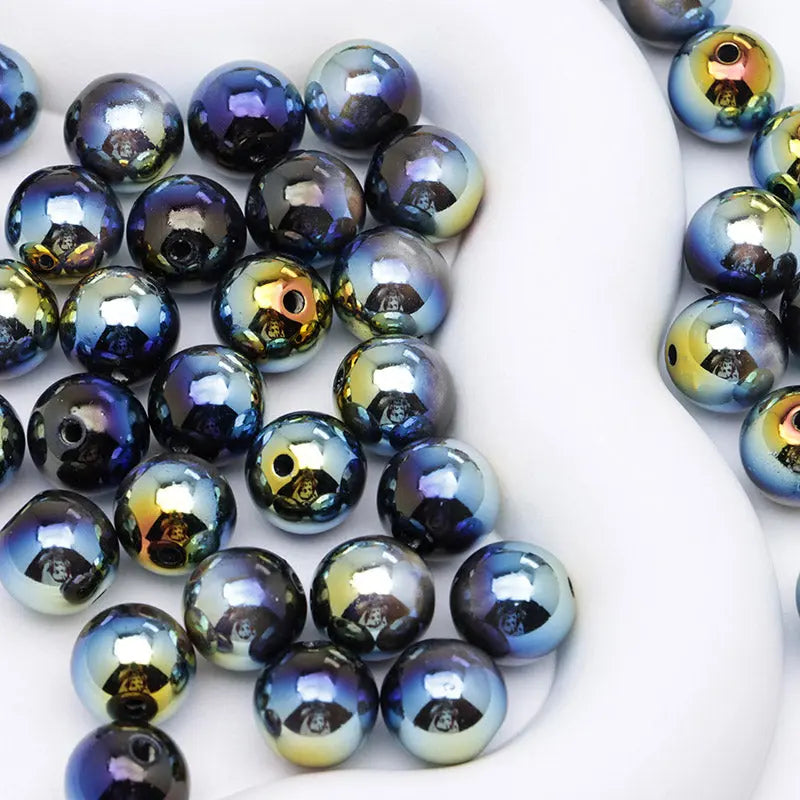 FS4465- 12mm Uv Black Cat Eye Beads Fit For Pen Zoe's DIY Shop