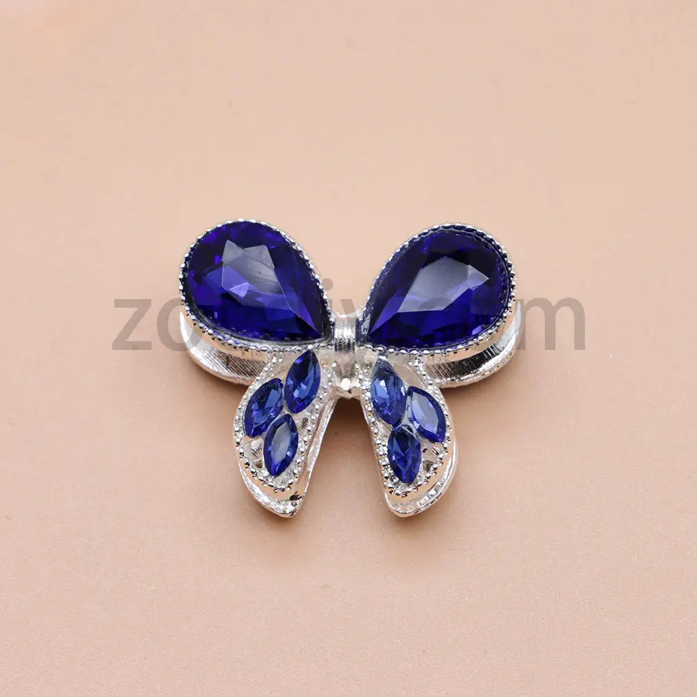 FS4517- 2Pieces Crystal Diamond Metal Bows Beads Fit For Beadable Pens Zoe's DIY Shop