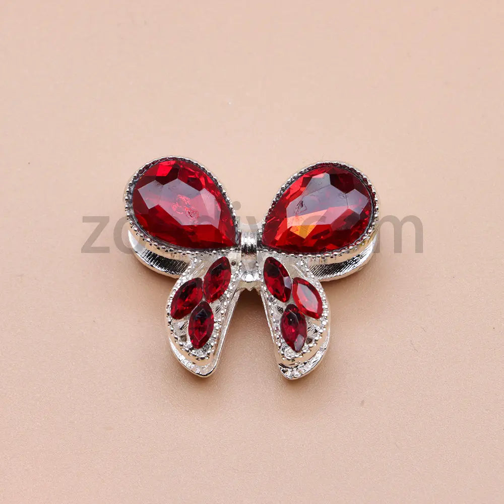 FS4517- 2Pieces Crystal Diamond Metal Bows Beads Fit For Beadable Pens Zoe's DIY Shop