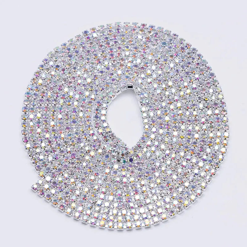 FS4569-2mm Diamonds 2 Row Chain Zoe DIY Wholesale