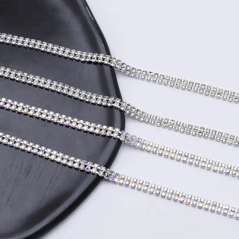 FS4569-2mm Diamonds 2 Row Chain Zoe DIY Wholesale