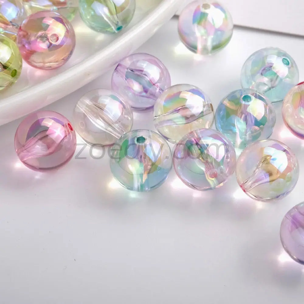 FS4635- 20mm Translucent Base Beads In Mixed Colors Zoe's DIY Shop