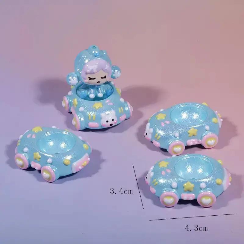 FS4640-Blue Rabbit Car handpainted Acrylic Beads Fit For Beadable Pens Zoe's DIY Shop