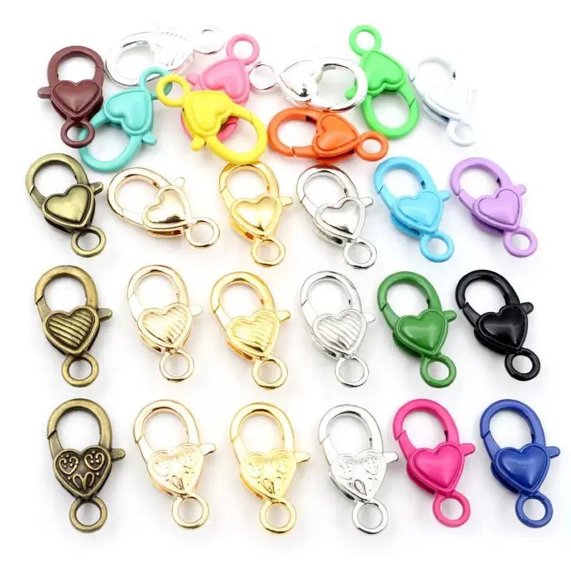 FS4663-Random Mixed Color27×14mm Heart Key Ring Zoe's DIY Shop