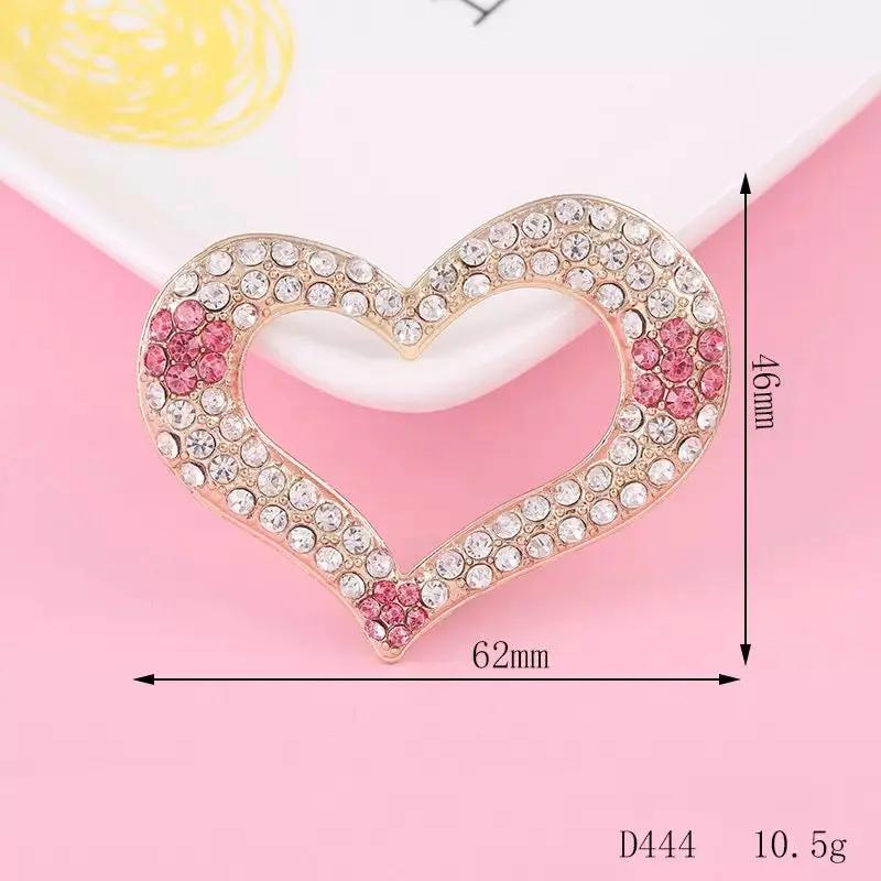 FS4686-62×46mm Heart With Diamond Alloy Patch For Making Fancy Beads Zoe's DIY Shop