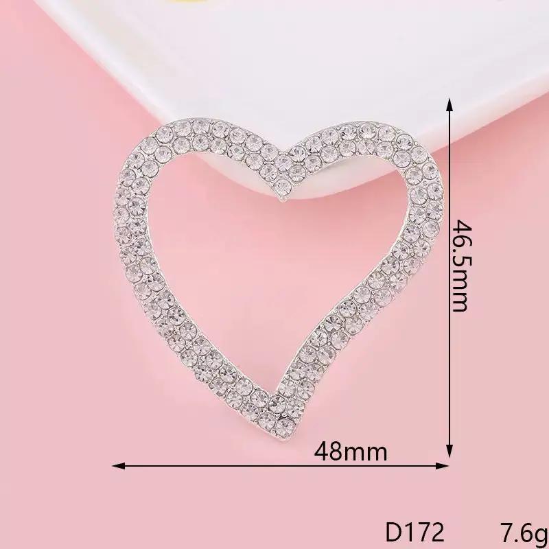 FS4687-Double Side Diamond Heart Alloy Patch For Making Fancy Beads Zoe's DIY Shop
