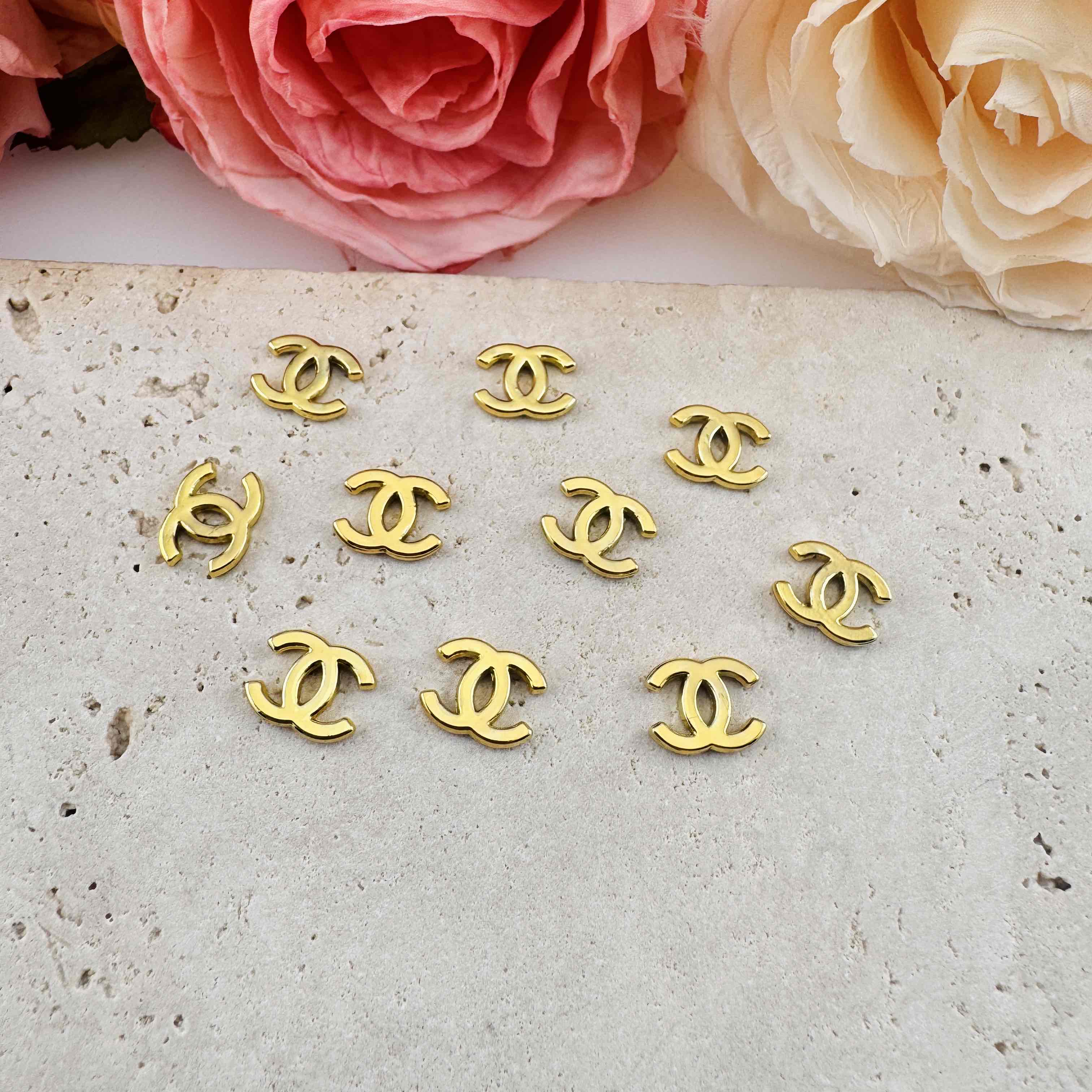 FS4744-About 10mm CC Metal Nail Charms Zoe DIY Wholesale