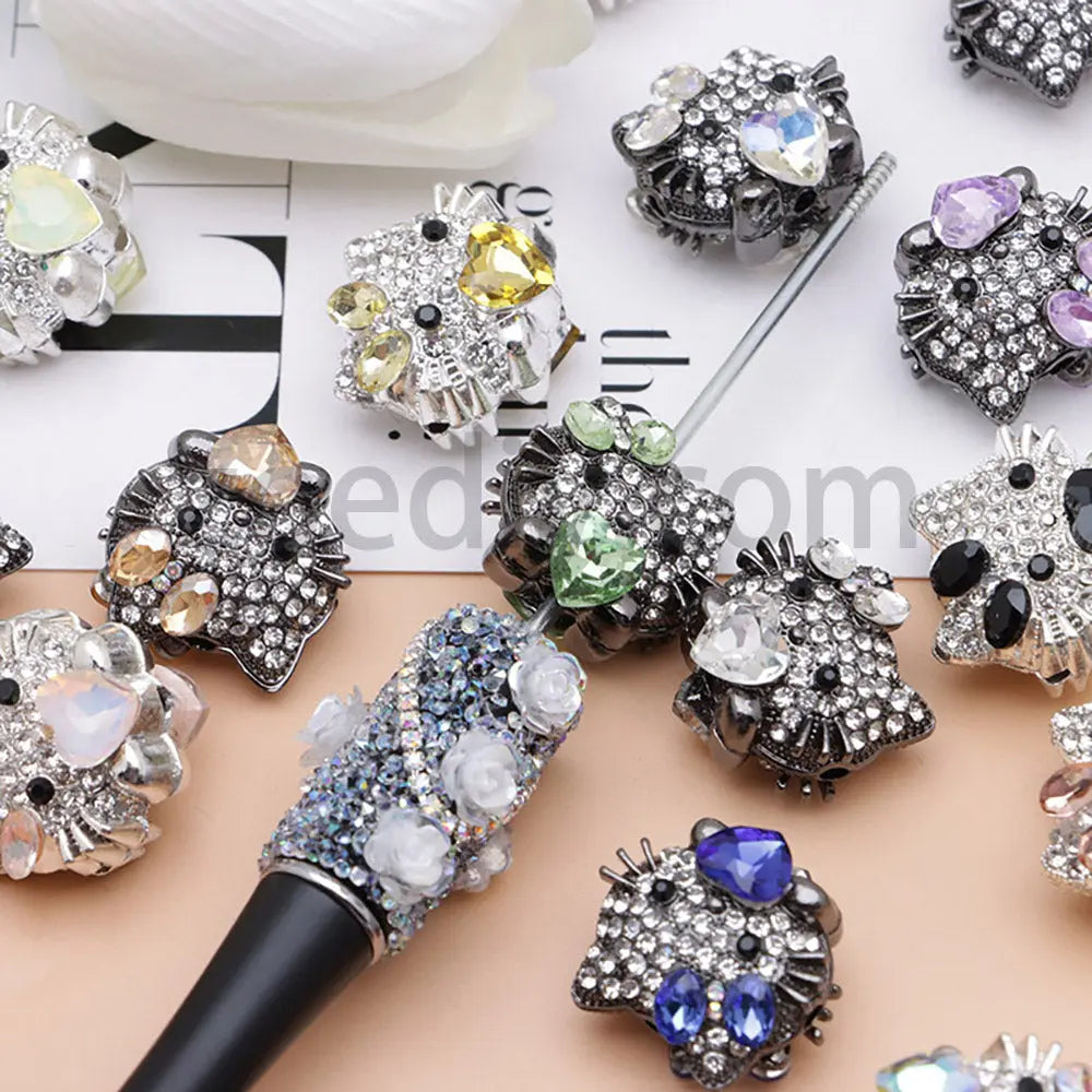 FS4836-HK Diamond Alloy Beads Fit For Beadable Pens For Keychain Jewelry Making Zoe's DIY Shop