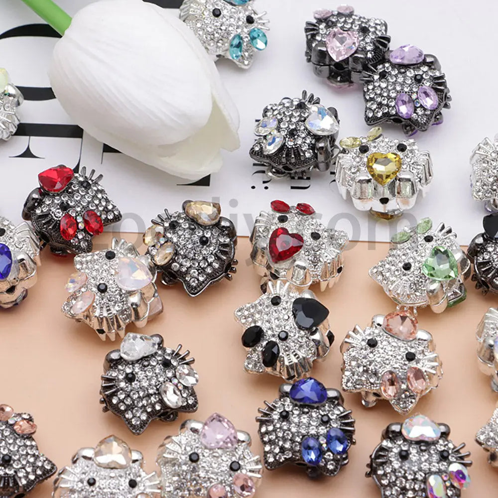 FS4836-HK Diamond Alloy Beads Fit For Beadable Pens For Keychain Jewelry Making Zoe's DIY Shop