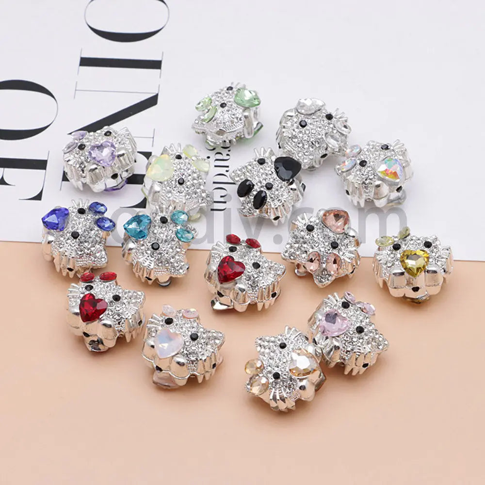 FS4836-HK Diamond Alloy Beads Fit For Beadable Pens For Keychain Jewelry Making Zoe's DIY Shop