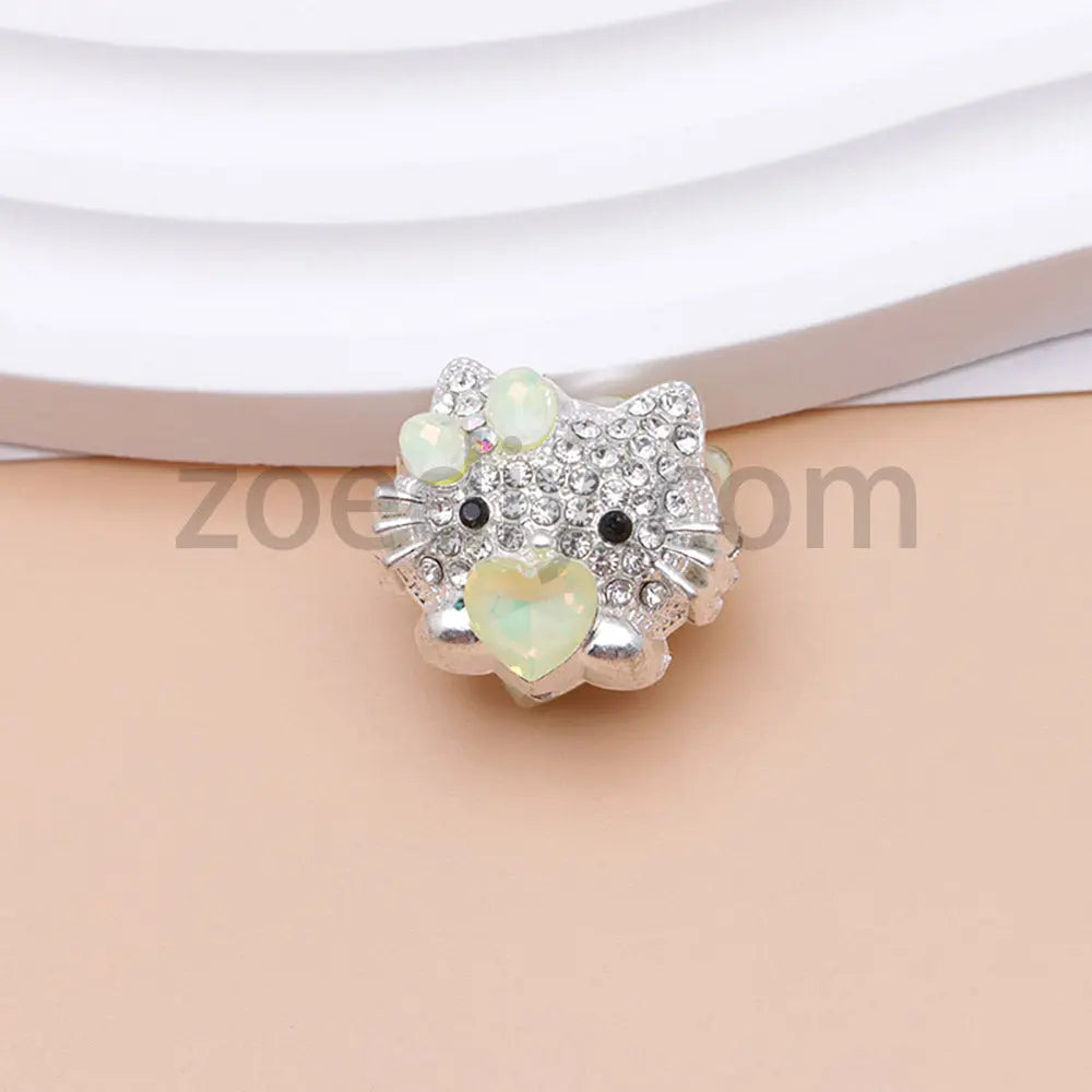 FS4836-HK Diamond Alloy Beads Fit For Beadable Pens For Keychain Jewelry Making Zoe's DIY Shop