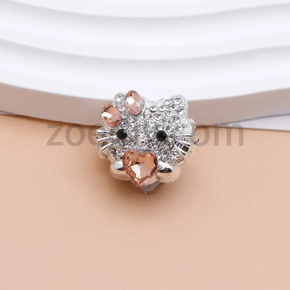 FS4836-HK Diamond Alloy Beads Fit For Beadable Pens For Keychain Jewelry Making Zoe's DIY Shop