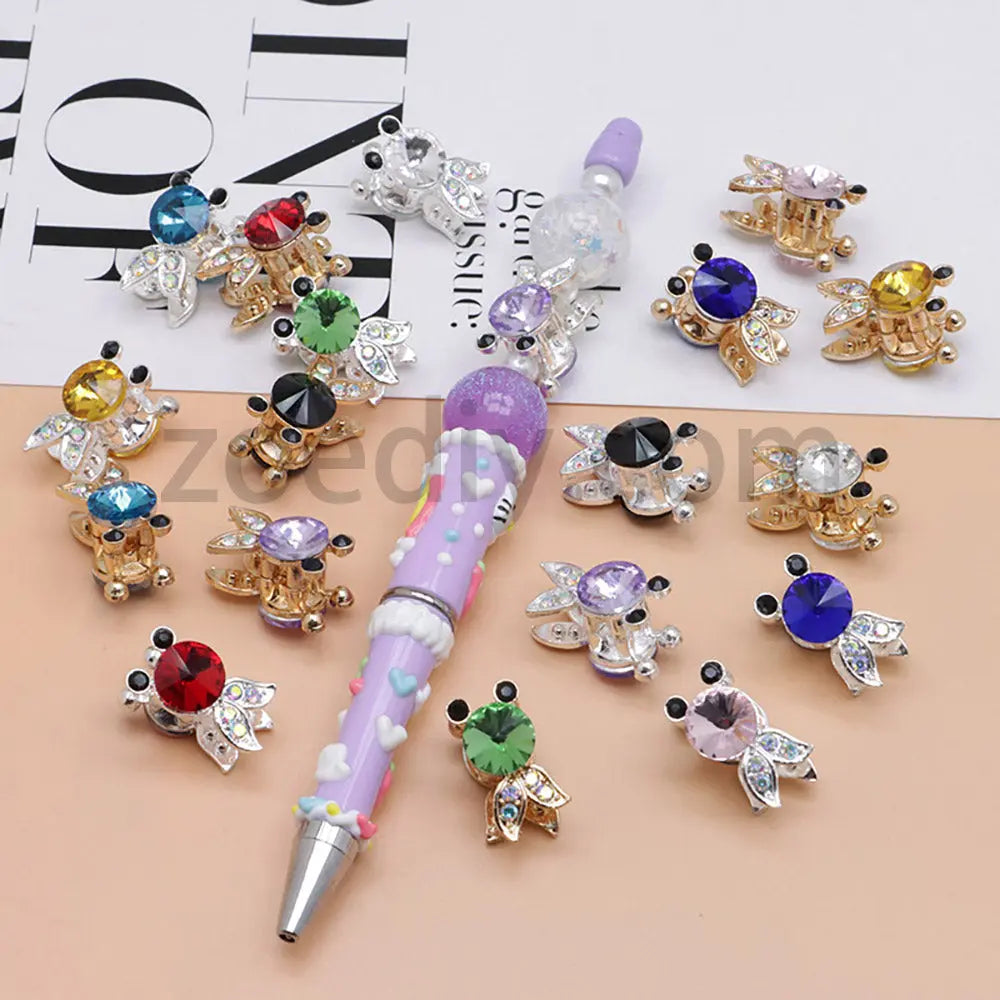 FS4837-Koi Alloy Diamond Beads Fit For Beadable Pens For Keychain Jewelry Making Zoe's DIY Shop