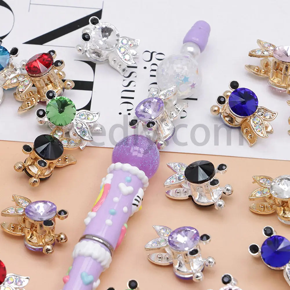 FS4837-Koi Alloy Diamond Beads Fit For Beadable Pens For Keychain Jewelry Making Zoe's DIY Shop