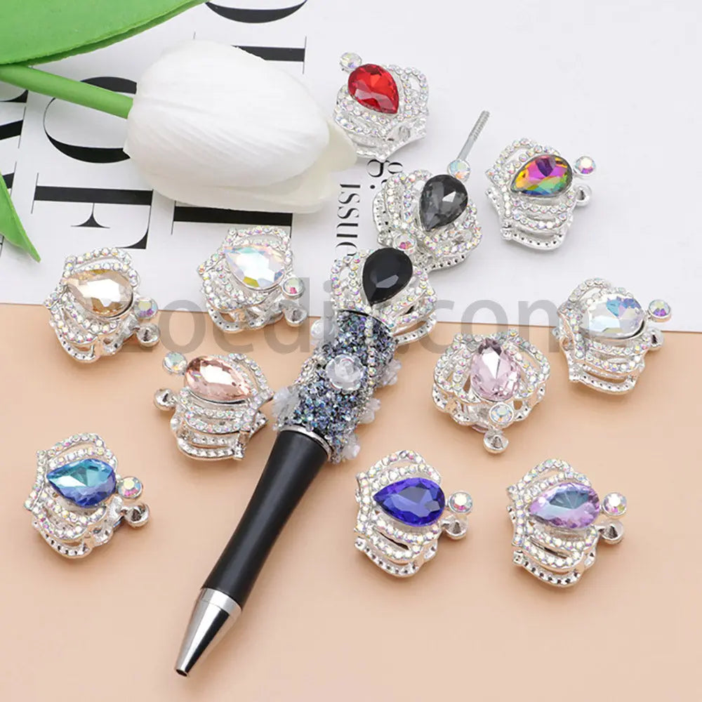 FS4838-Diamond Crown Alloy Beads Fit For Beadable Pens For Keychain Jewelry Making Zoe's DIY Shop