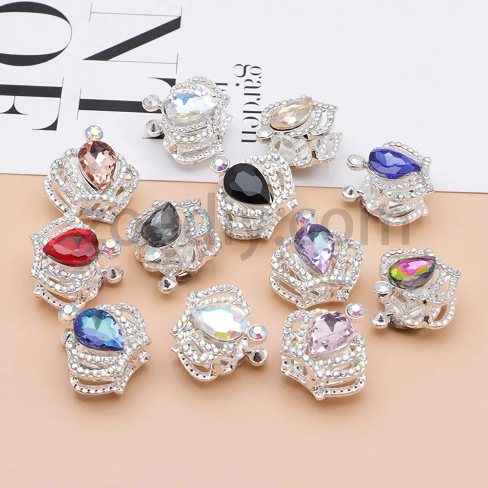FS4838-Diamond Crown Alloy Beads Fit For Beadable Pens For Keychain Jewelry Making Zoe's DIY Shop
