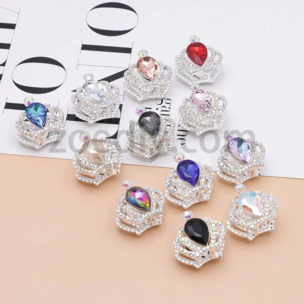FS4838-Diamond Crown Alloy Beads Fit For Beadable Pens For Keychain Jewelry Making Zoe's DIY Shop
