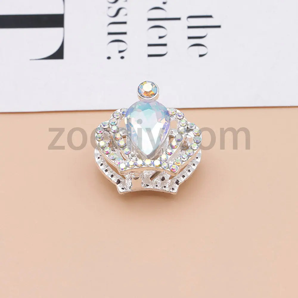 FS4838-Diamond Crown Alloy Beads Fit For Beadable Pens For Keychain Jewelry Making Zoe's DIY Shop