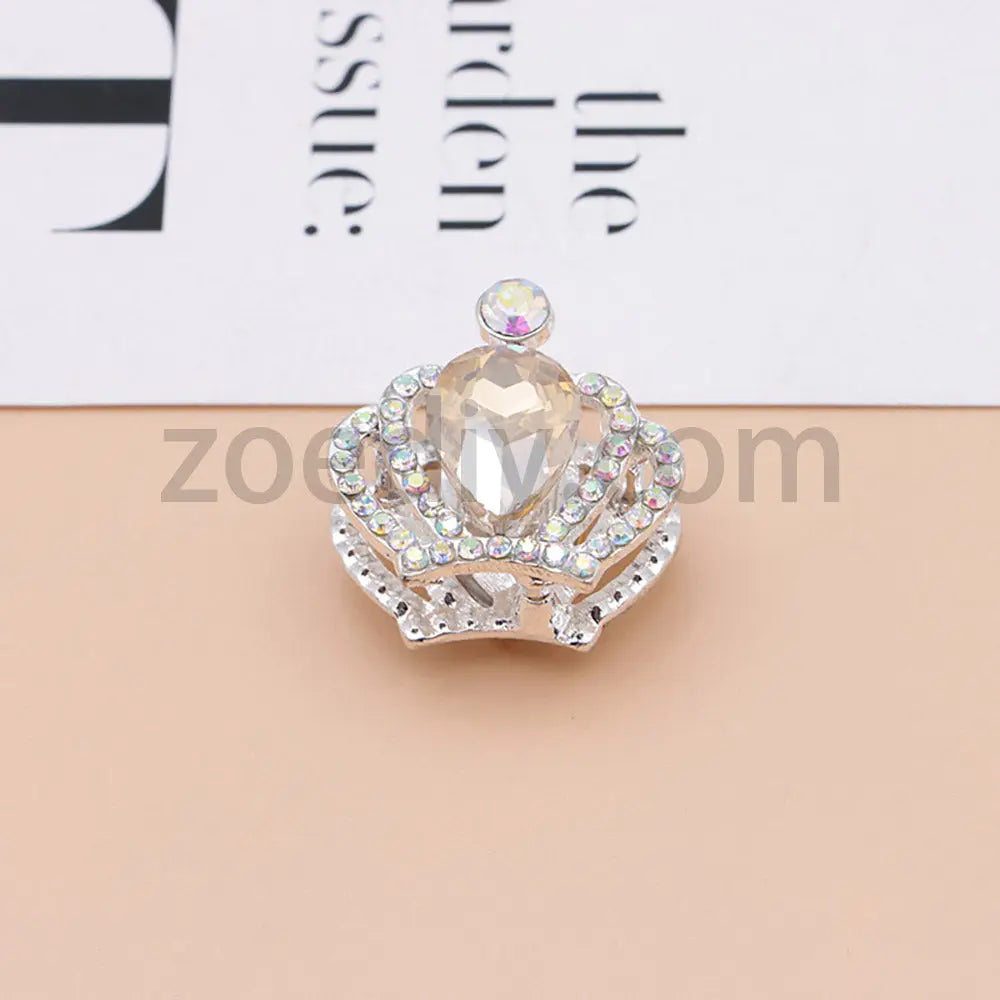 FS4838-Diamond Crown Alloy Beads Fit For Beadable Pens For Keychain Jewelry Making Zoe's DIY Shop