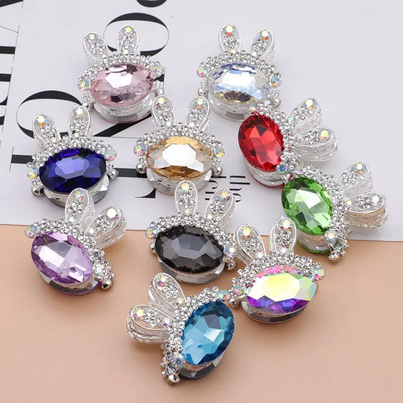 FS4839- 3.4×3.3×2.4 Cm Rabbit Alloy Beads Four - Way Passable For Pens For Keychain Jewelry Making Zoe's DIY Shop