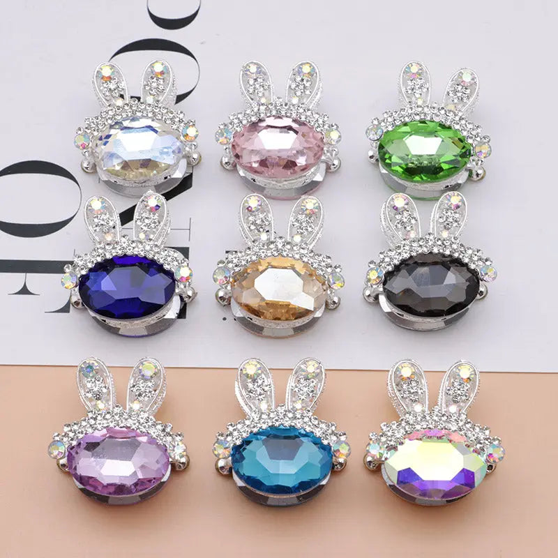 FS4839- 3.4×3.3×2.4 Cm Rabbit Alloy Beads Four - Way Passable For Pens For Keychain Jewelry Making Zoe's DIY Shop