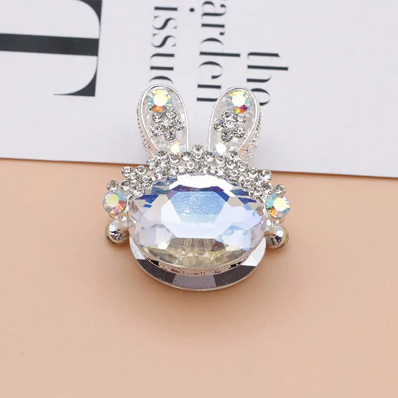 FS4839- 3.4×3.3×2.4 Cm Rabbit Alloy Beads Four - Way Passable For Pens For Keychain Jewelry Making Zoe's DIY Shop