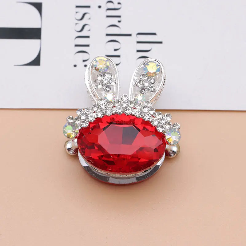 FS4839- 3.4×3.3×2.4 Cm Rabbit Alloy Beads Four - Way Passable For Pens For Keychain Jewelry Making Zoe's DIY Shop