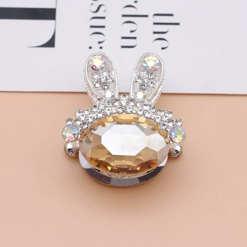 FS4839- 3.4×3.3×2.4 Cm Rabbit Alloy Beads Four - Way Passable For Pens For Keychain Jewelry Making Zoe's DIY Shop