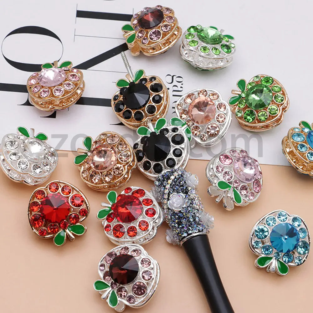FS4840-Apple Alloy Beads Fit For Beadable Pens For Keychain Jewelry Making Zoe's DIY Shop