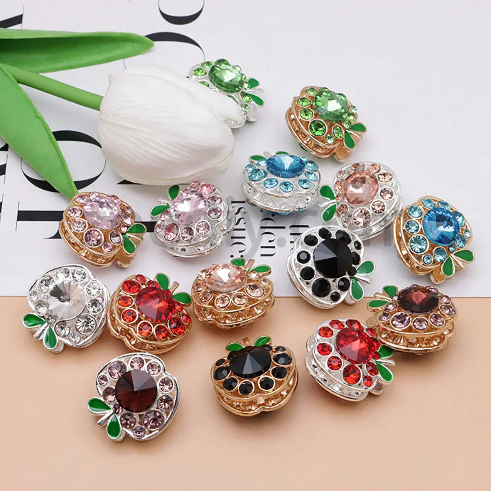 FS4840-Apple Alloy Beads Fit For Beadable Pens For Keychain Jewelry Making Zoe's DIY Shop