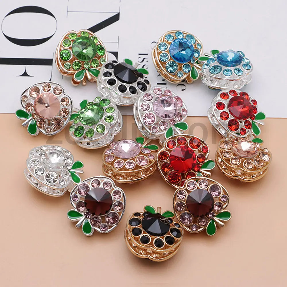 FS4840-Apple Alloy Beads Fit For Beadable Pens For Keychain Jewelry Making Zoe's DIY Shop