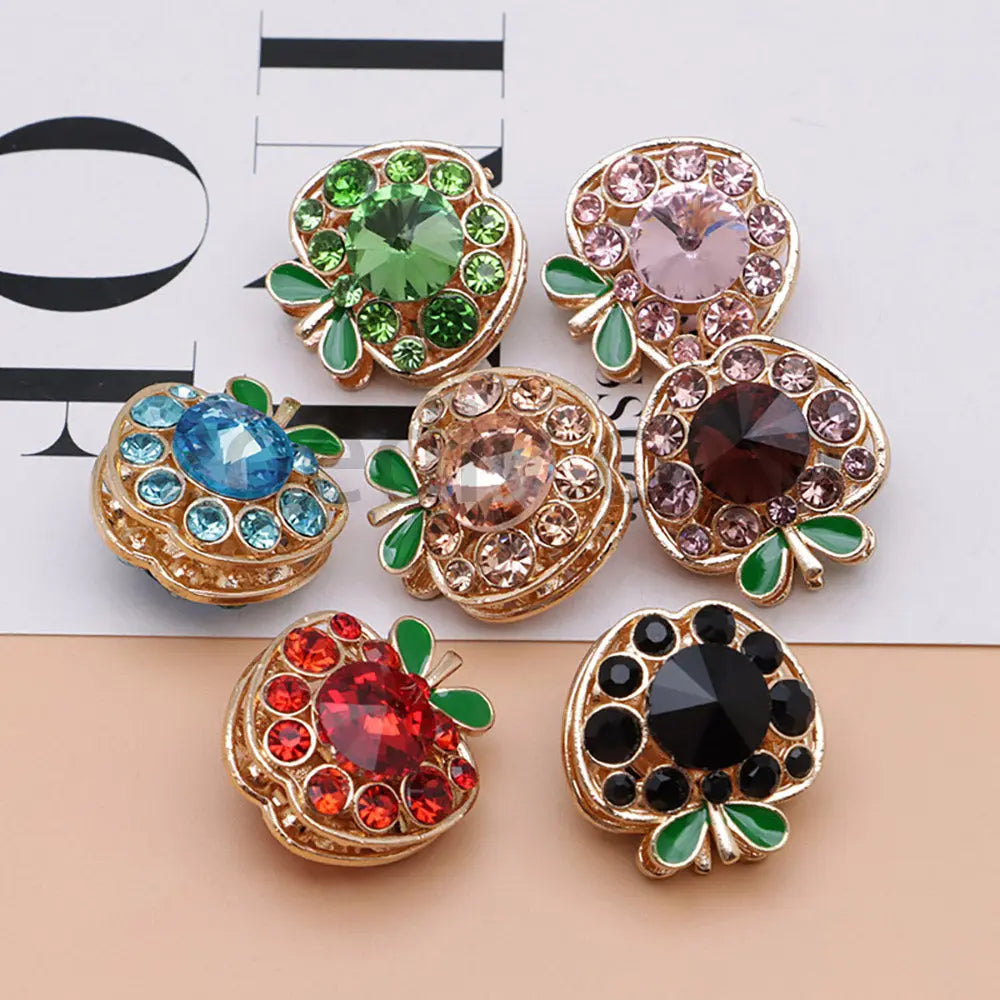 FS4840-Apple Alloy Beads Fit For Beadable Pens For Keychain Jewelry Making Zoe's DIY Shop