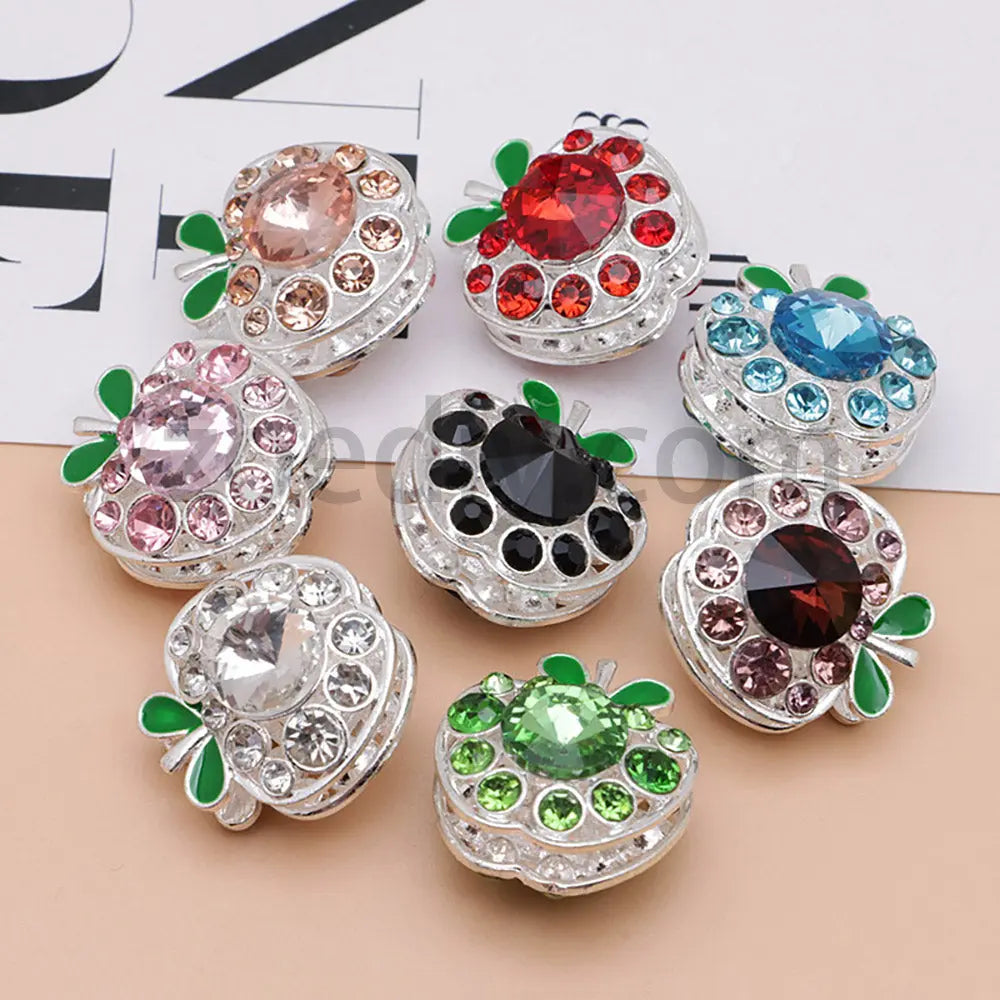 FS4840-Apple Alloy Beads Fit For Beadable Pens For Keychain Jewelry Making Zoe's DIY Shop