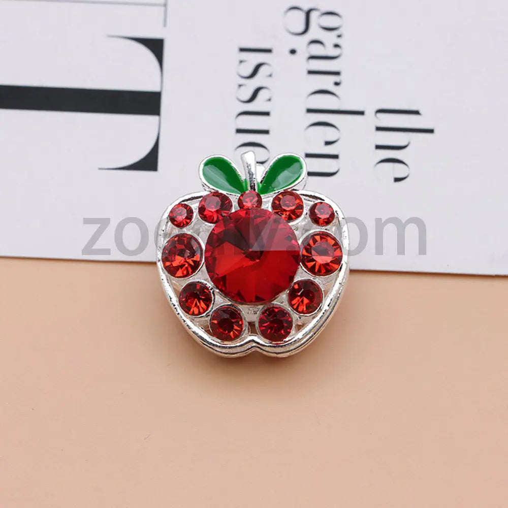 FS4840-Apple Alloy Beads Fit For Beadable Pens For Keychain Jewelry Making Zoe's DIY Shop