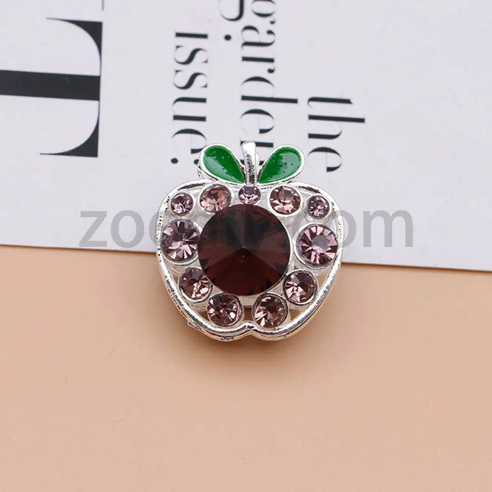FS4840-Apple Alloy Beads Fit For Beadable Pens For Keychain Jewelry Making Zoe's DIY Shop