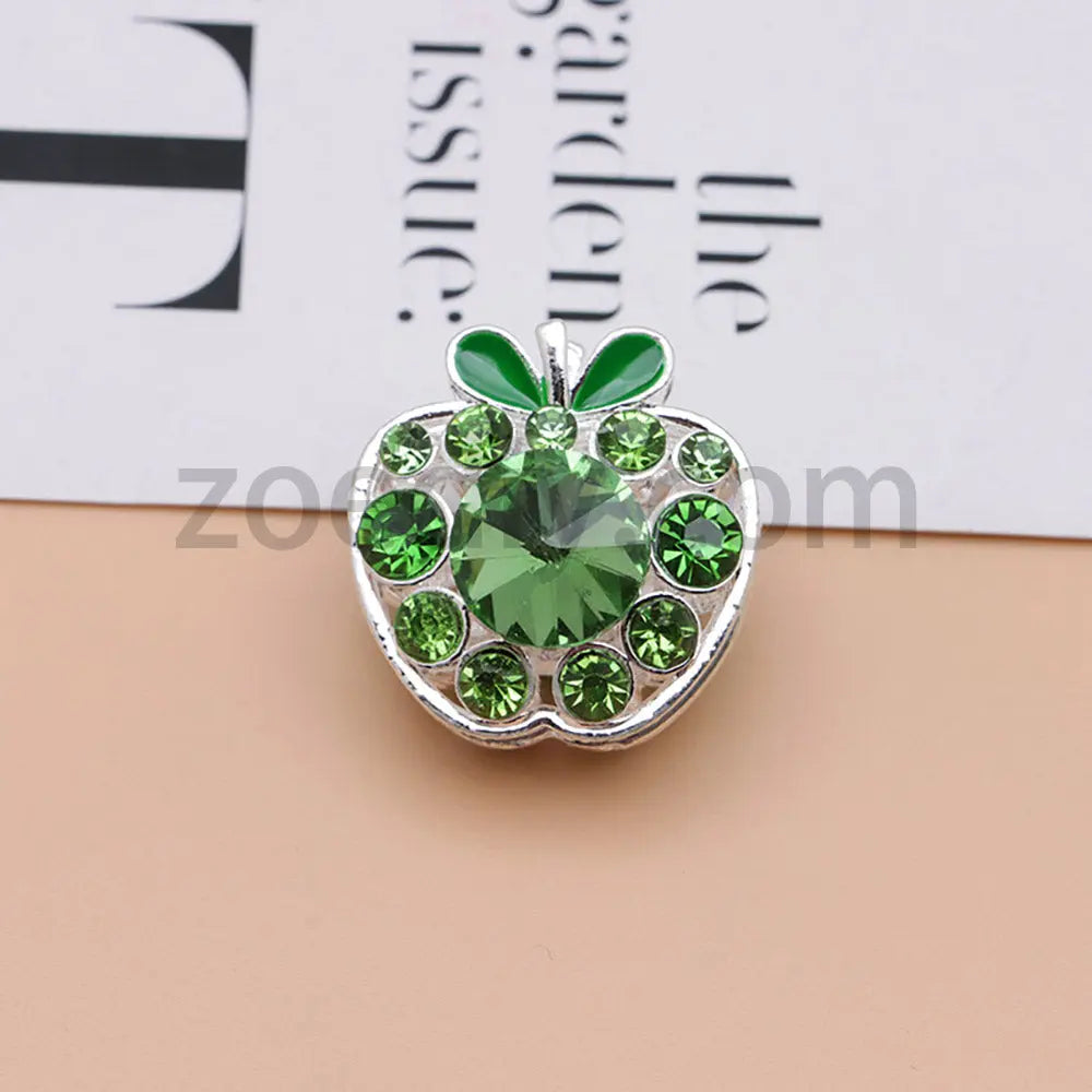 FS4840-Apple Alloy Beads Fit For Beadable Pens For Keychain Jewelry Making Zoe's DIY Shop