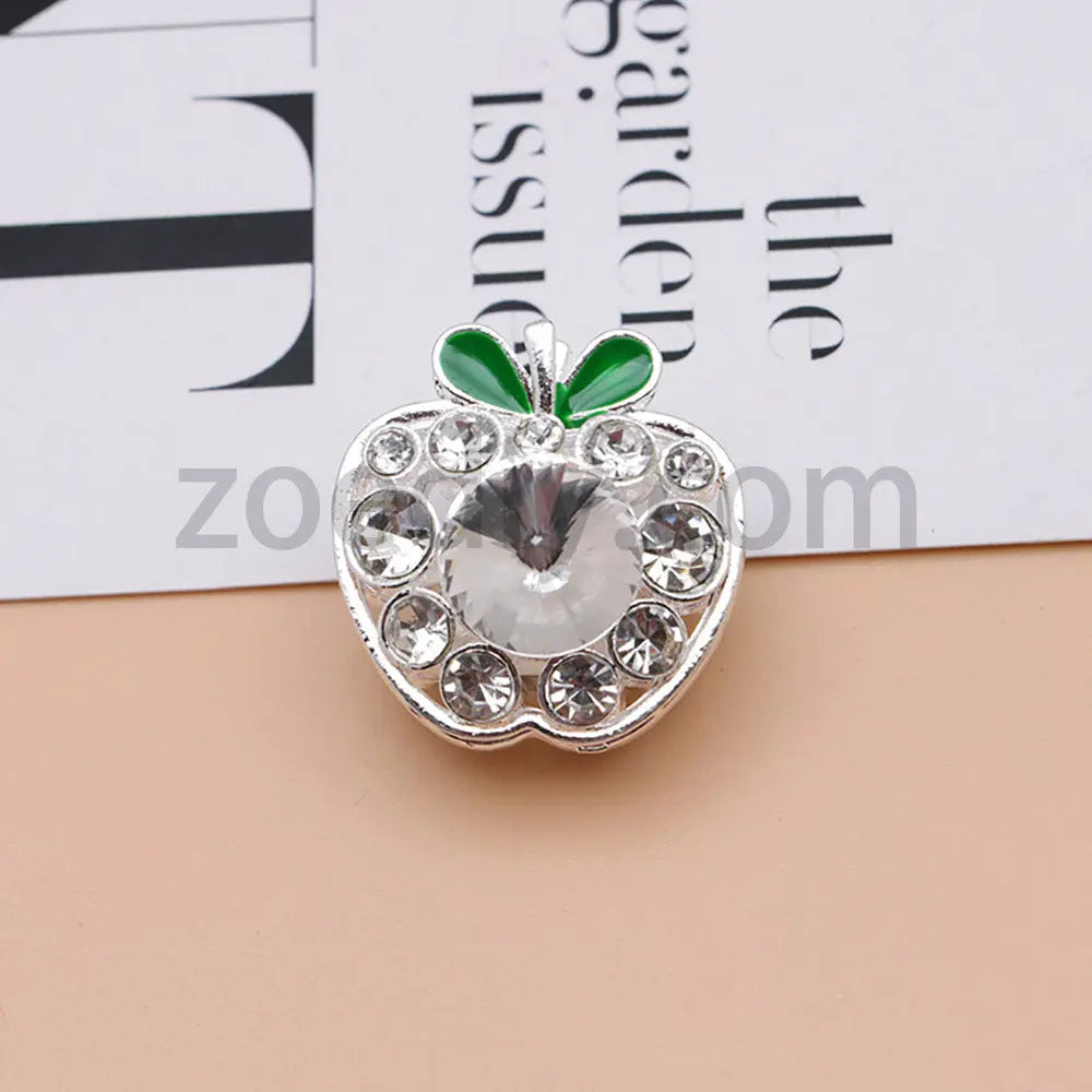 FS4840-Apple Alloy Beads Fit For Beadable Pens For Keychain Jewelry Making Zoe's DIY Shop