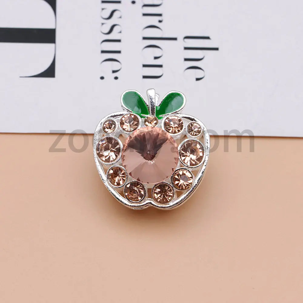 FS4840-Apple Alloy Beads Fit For Beadable Pens For Keychain Jewelry Making Zoe's DIY Shop