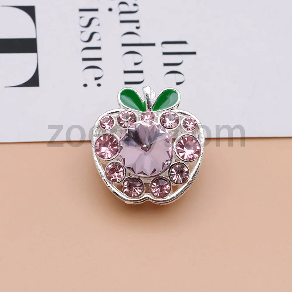 FS4840-Apple Alloy Beads Fit For Beadable Pens For Keychain Jewelry Making Zoe's DIY Shop