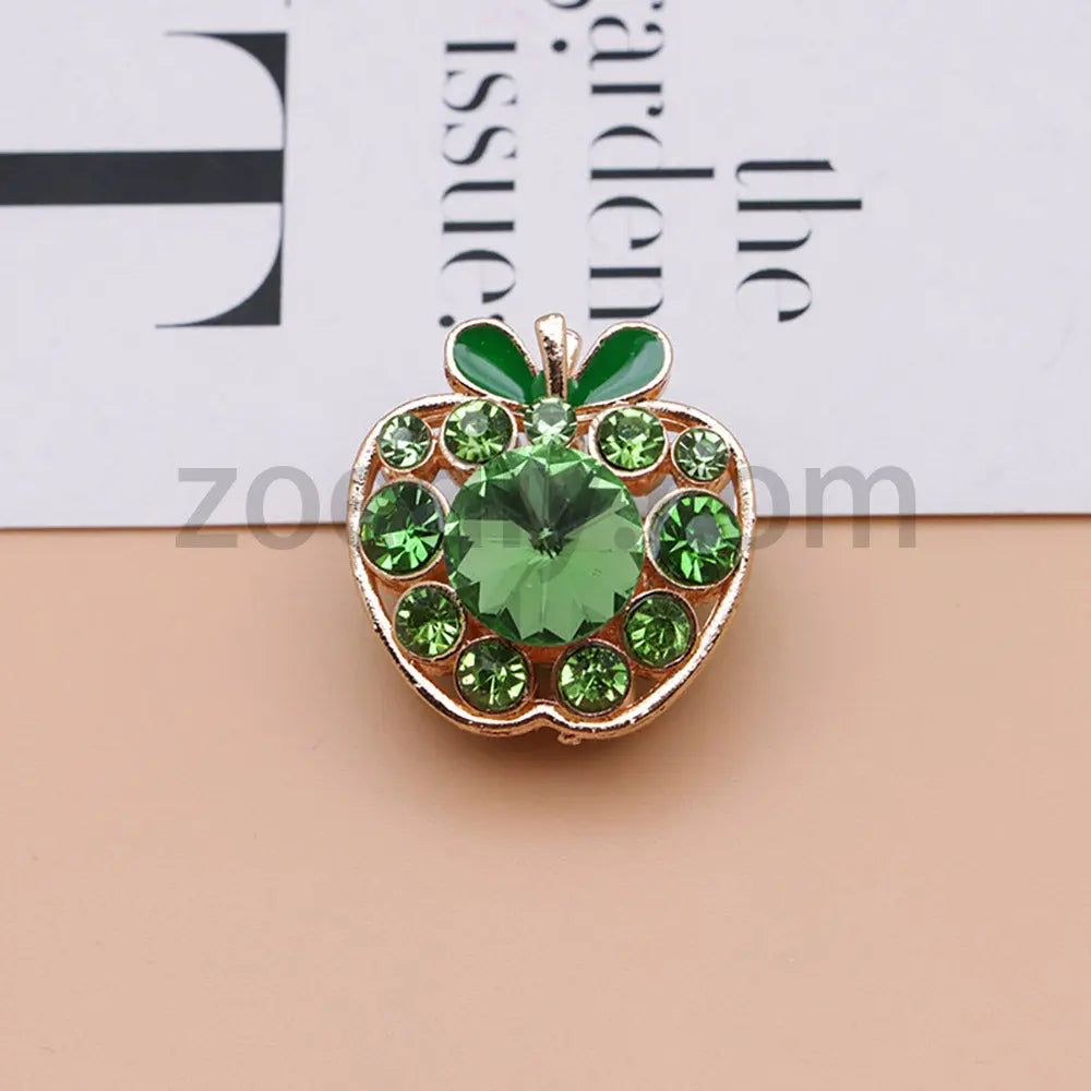 FS4840-Apple Alloy Beads Fit For Beadable Pens For Keychain Jewelry Making Zoe's DIY Shop