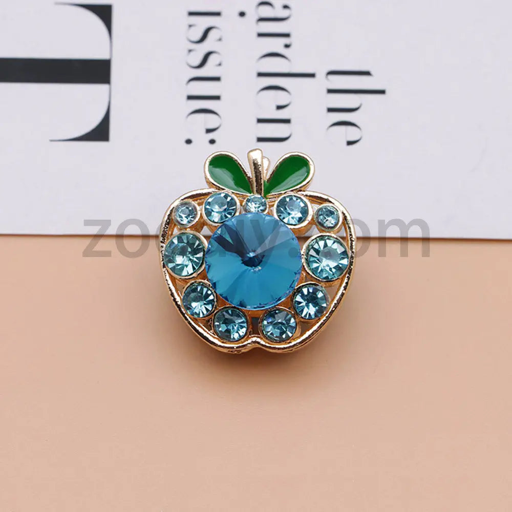 FS4840-Apple Alloy Beads Fit For Beadable Pens For Keychain Jewelry Making Zoe's DIY Shop