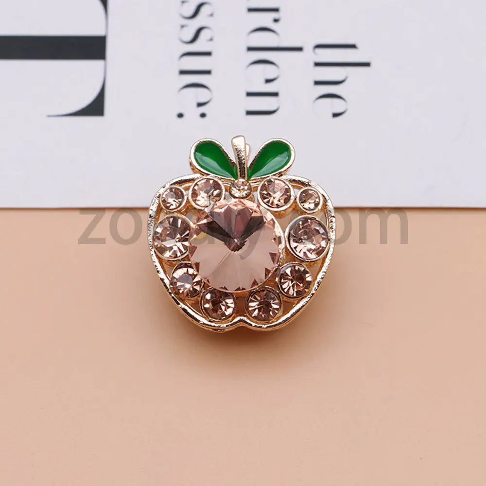 FS4840-Apple Alloy Beads Fit For Beadable Pens For Keychain Jewelry Making Zoe's DIY Shop