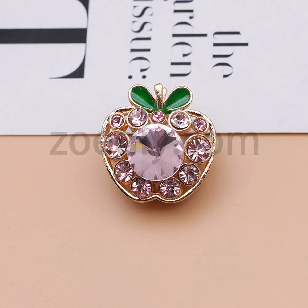 FS4840-Apple Alloy Beads Fit For Beadable Pens For Keychain Jewelry Making Zoe's DIY Shop