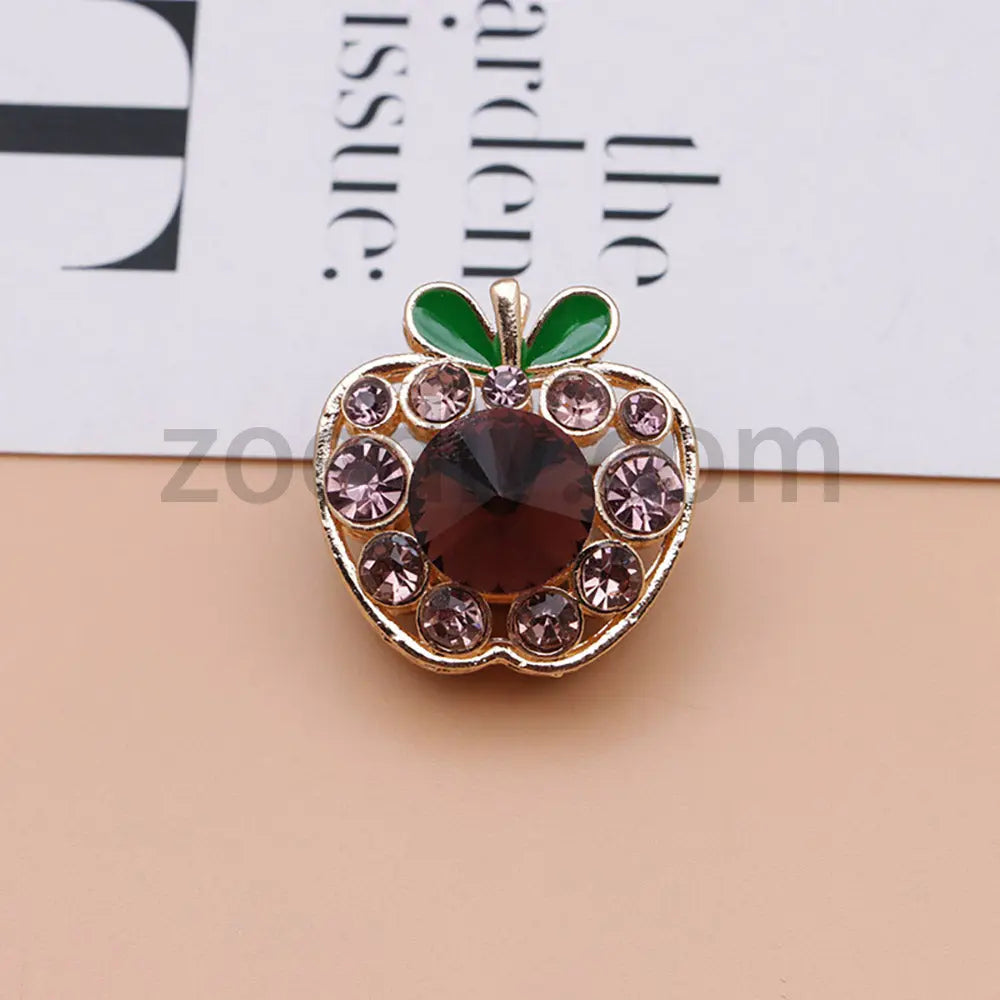 FS4840-Apple Alloy Beads Fit For Beadable Pens For Keychain Jewelry Making Zoe's DIY Shop